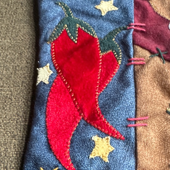 Santa and Cowboy Hat Christmas Stocking - Picture 3 of 9